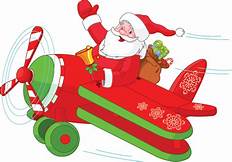 Santa on Plane
